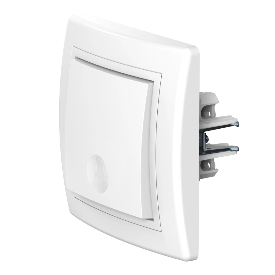Caduceus Aling Prestige Hidden Installation Push Button Switch 10A, 250V AC, White, Art. 610.000