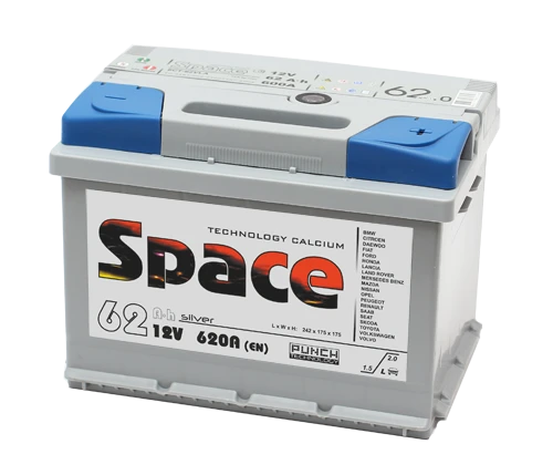 Lead Acid Starter Battery for Internal Combustion Engines 12V 62Ah Space