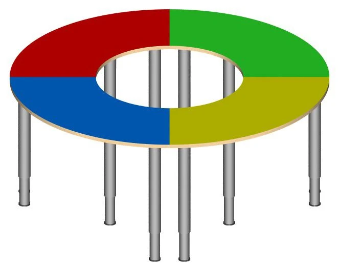 Adjustable Leg Table "Ring" for Playroom Activities, Model 24946