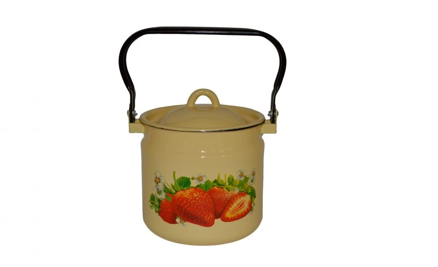 Steel Enamel Canister for Food Storage, 2L