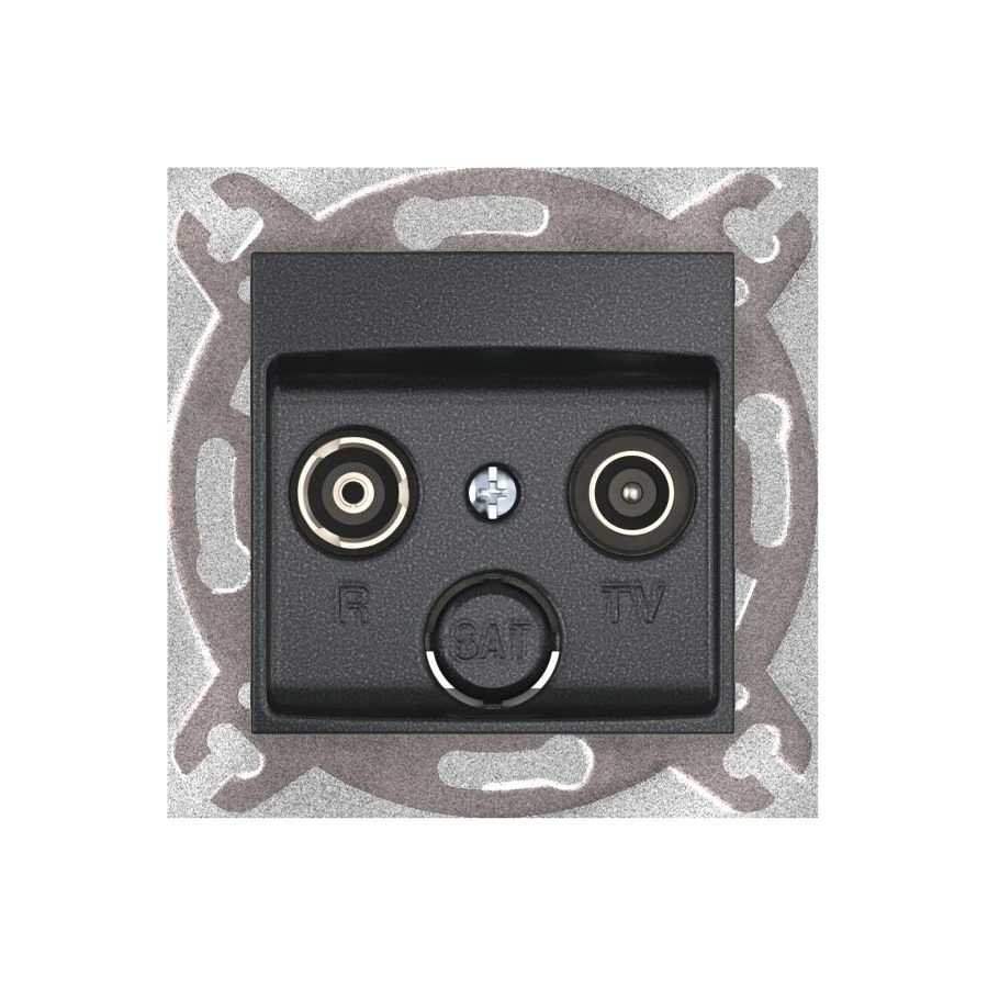 CADUCEUS ALING PRESTIGE TV/FM Antenna Socket, Graphite, Art. 6012Z.2