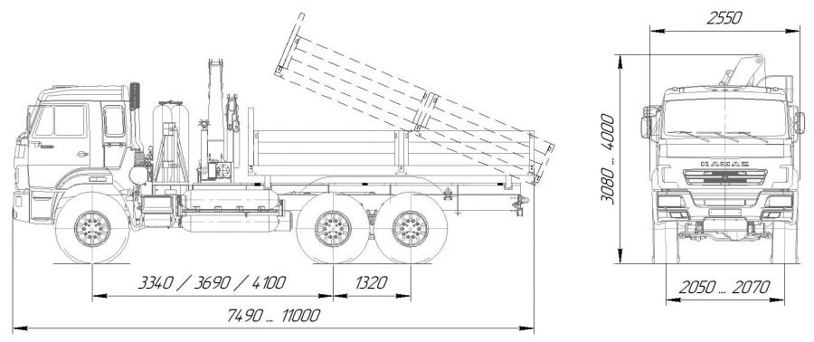 Diesel Engine Dump Truck without Crane, Type 57564, Over 5t