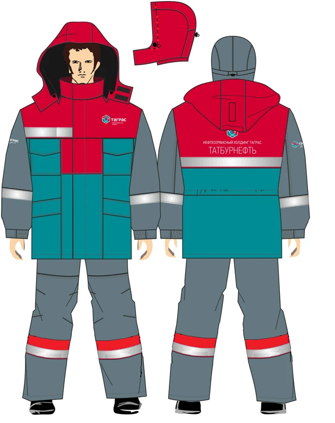 Men's Protective Suit (Jacket, Pants) for Low Temperature and Industrial Pollution