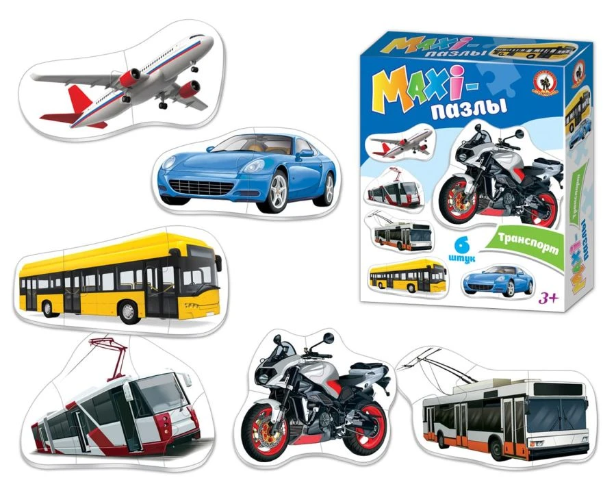 Maxi Puzzles "Transport" in Box - 6 pieces