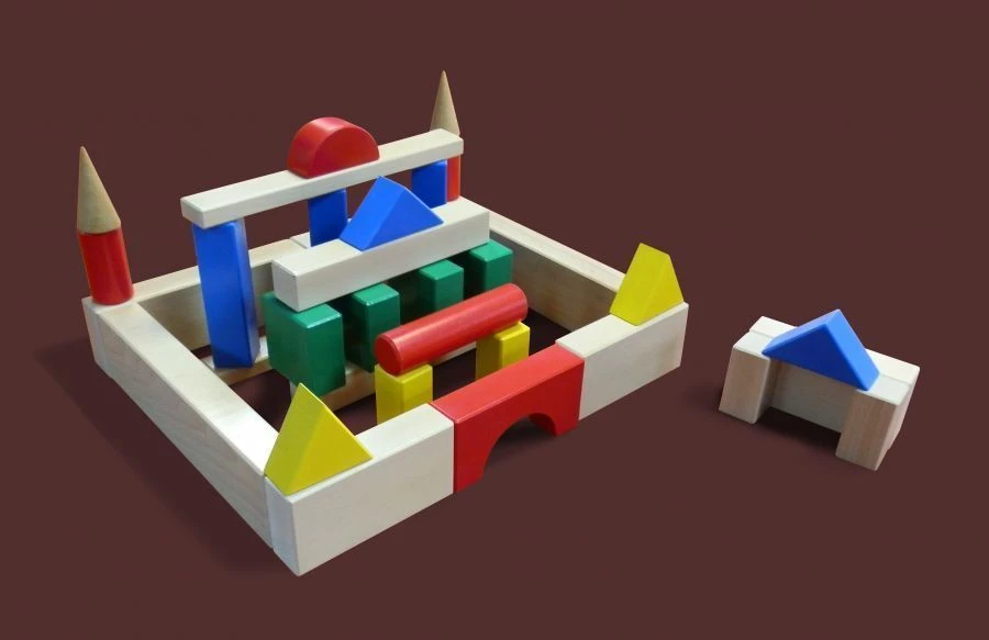 Educational Wooden Building Blocks Set for Kids