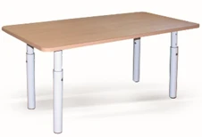 Adjustable Rectangular Children's Table Model StP2
