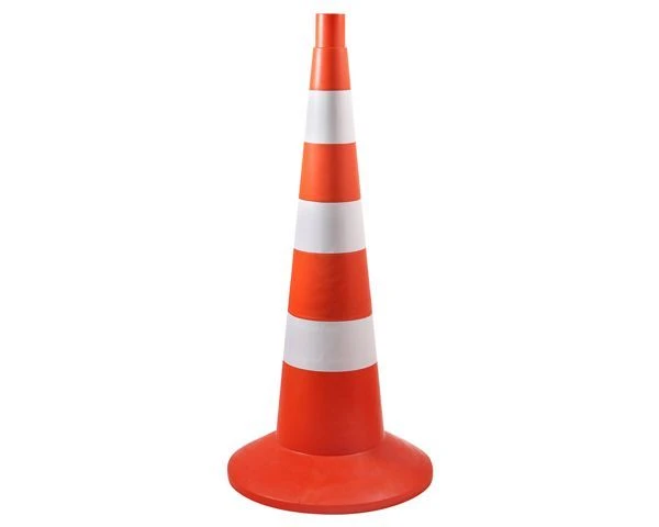 DK-750/W2 Road Cone with 3 White Reflective Stripes Class Iб GOST 80mm