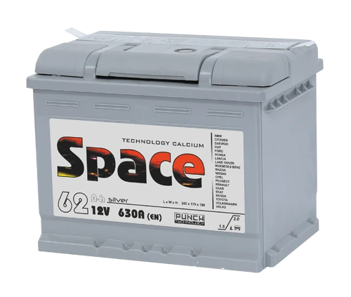 Lead Acid Starter Battery for Internal Combustion Engines 12V 62Ah Space