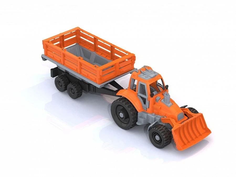 Multi-functional Tractor with Grader and Trailer