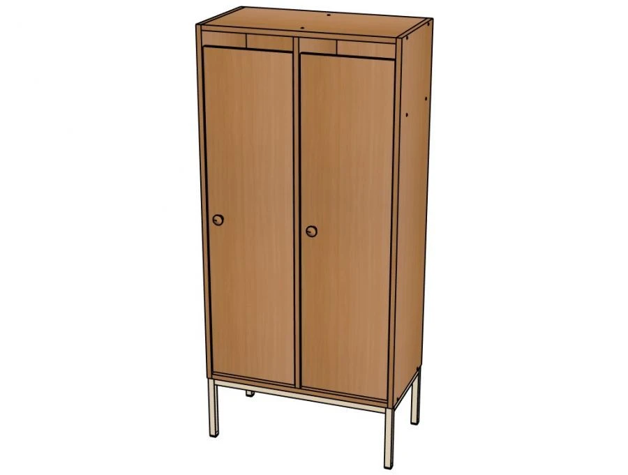 Two-Section Metal Frame Wardrobe - Model ШД07