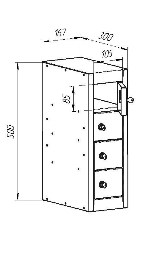 Metal Lockable Mobile Phone Storage Cabinet PN-4