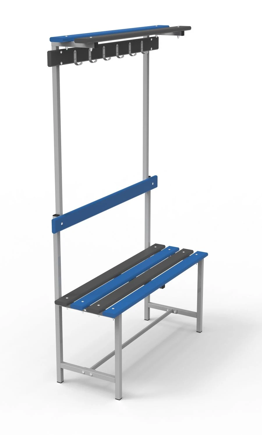 SVT-7P Bench with Hooks and Shelf
