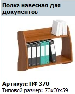 Wall-Mounted Document Shelf “Profi” Model PF 370