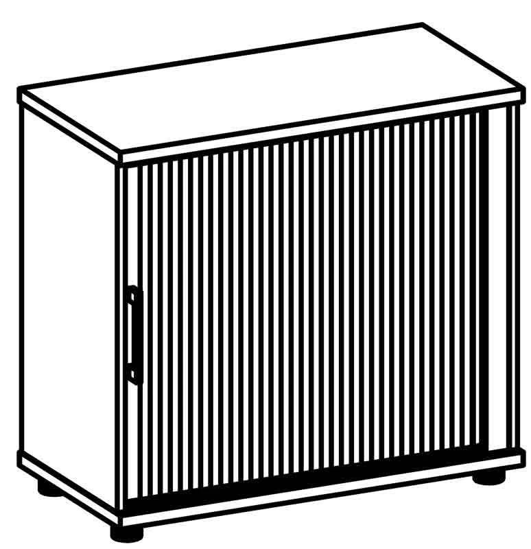 Document Cabinet with Shutter Doors Series "Galant" 8424