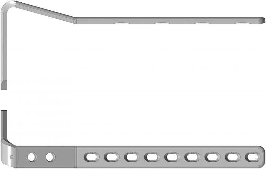 Rotational Blade 90-Degree Angle Plate for Medial Malleolus with Limited Contact