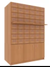 Catalog Cabinet, 2-Module, 48 Drawers (6x8) 1012x520x1600/1054 mm, on Pedestal