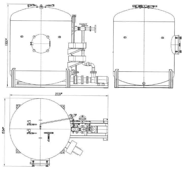 Wastewater Vacuum Collection System with Tank "UV-TS INEMA" - 2500-02