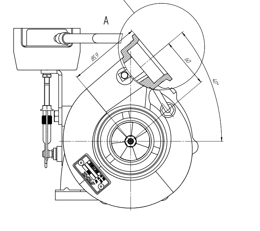 Turbocharger for YAMZ-534 Engine S200 Model