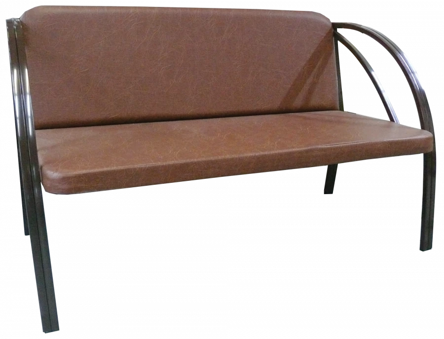 Durable Metal Frame Sofa with Vinyl Upholstery - Model Dv019.0