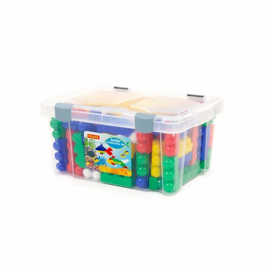 Junior Building Block Set for Toddlers - 159 Pieces in Container