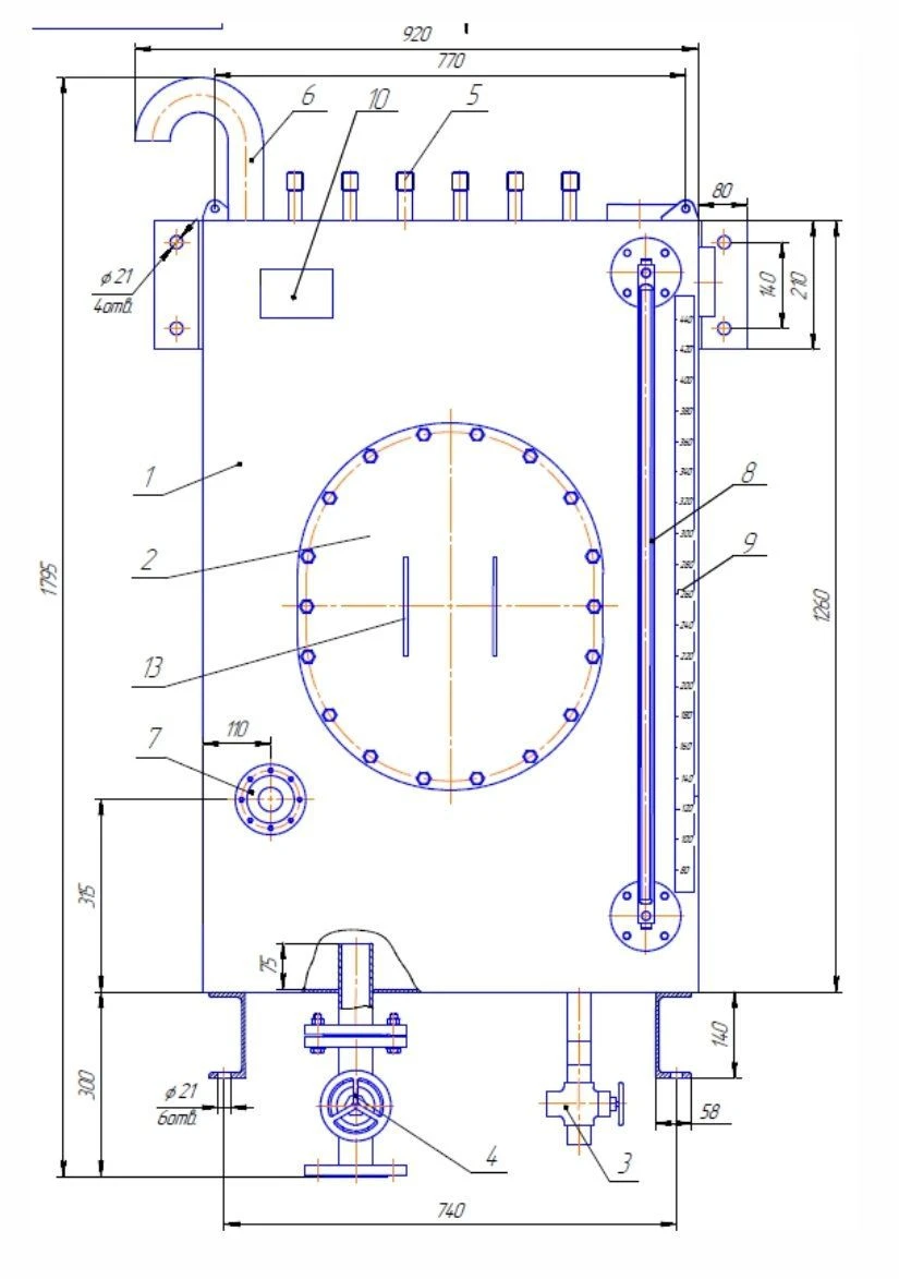 Cooling Expansion Tank for Diesel Generator System, 500L