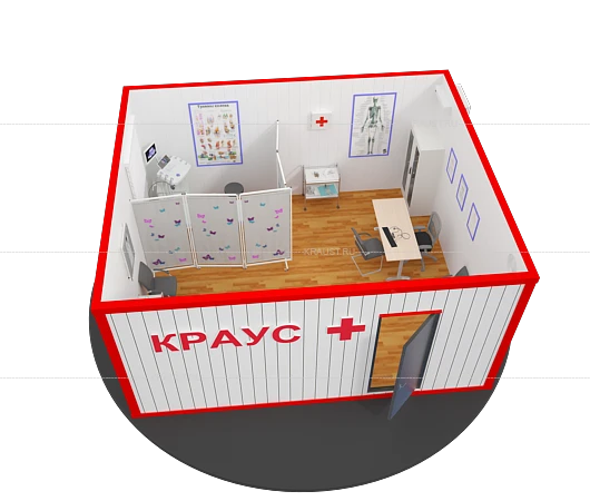Modular Medical Unit for 8 People - 6.00m x 4.90m x 2.45m