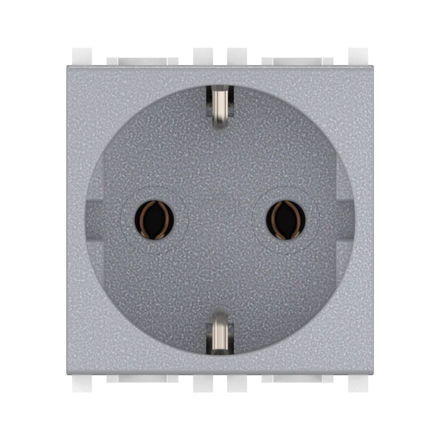 Caduceus Aling Experience Hidden Installation Socket 16A, 250V, Silver