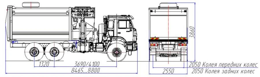 Side-Loading Garbage Truck Model MK-4554-19