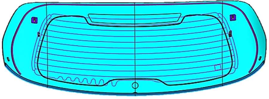 Great Wall CHB027-R Rear Window (Color Y) Code 94670TRW00003