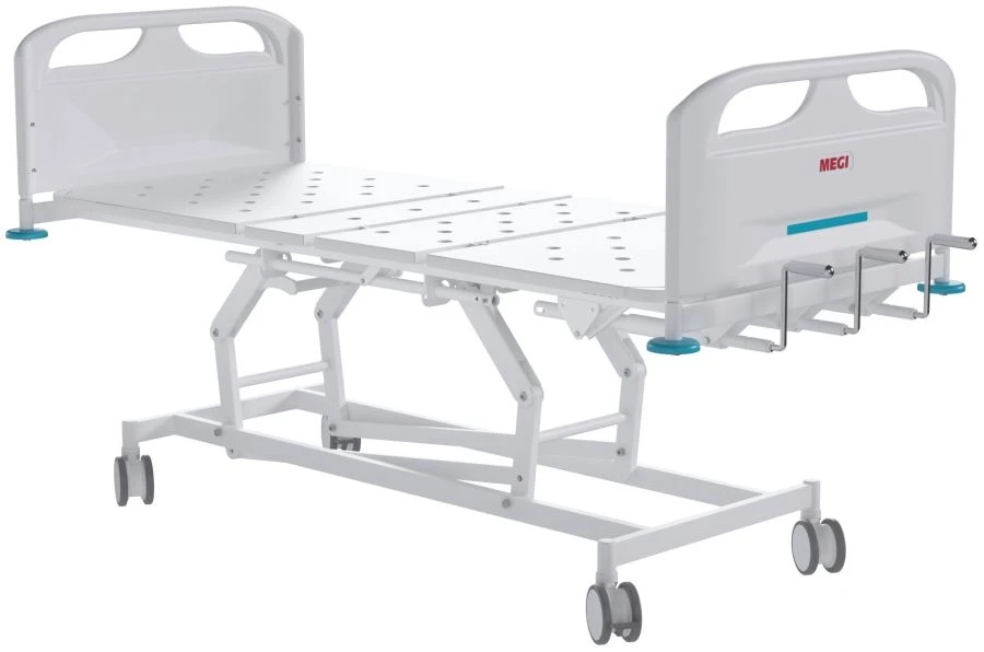 Functional Medical Bed with Mechanical Height Adjustment and Plastic Backrests MEGI Spin 2
