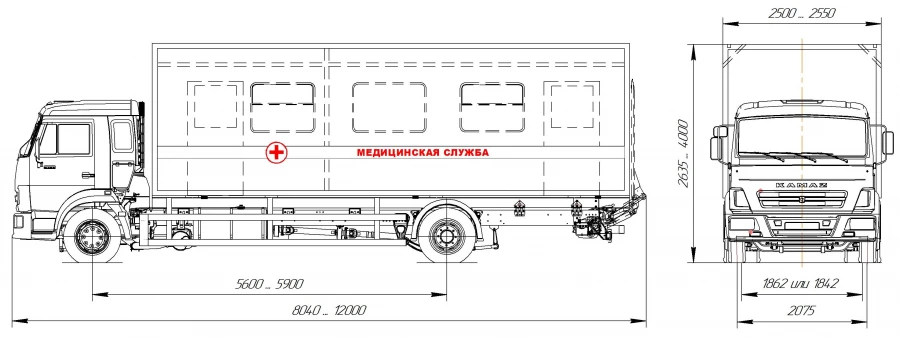 Medical Service Van on KAMAZ Chassis 57510Z