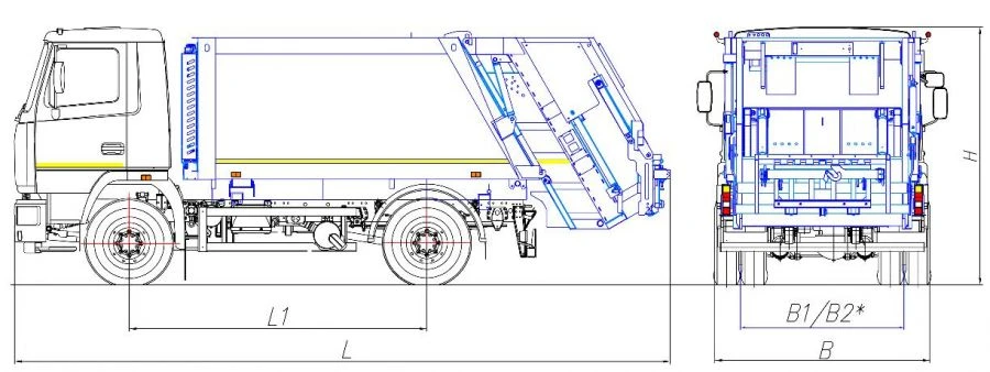 Rear-Loading Garbage Truck Model MK-3541-01