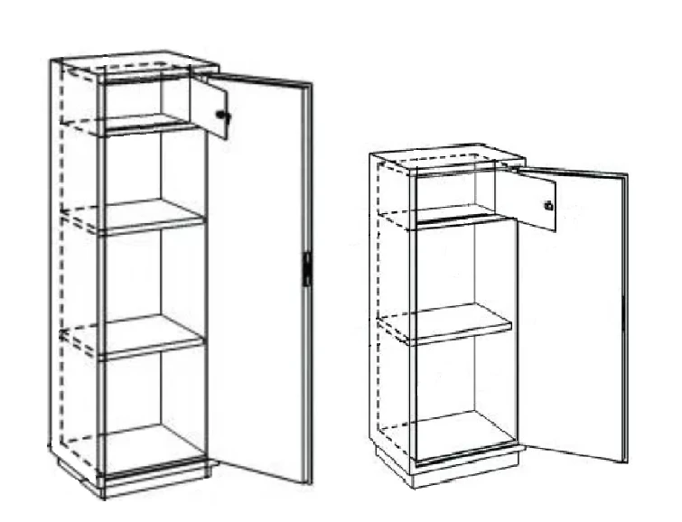 Metal Document Storage Cabinet with Compartment for Valuables RM 06/03