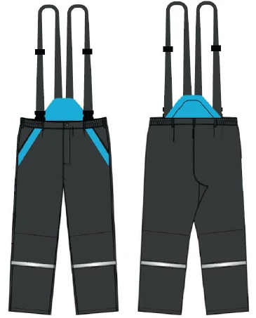 Men's Thermal Protection Pants with Braces, Model TMHER029