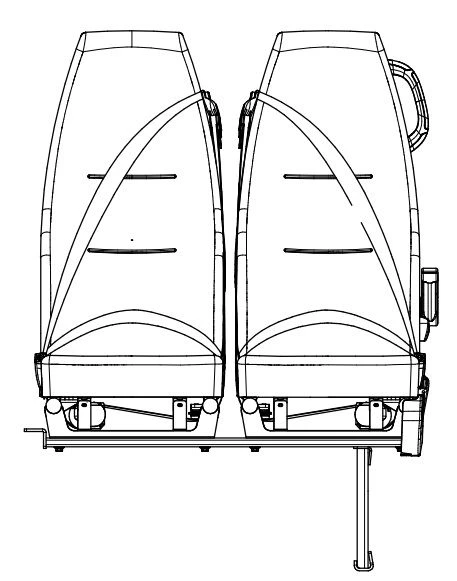 Right Two-Seater Passenger Seat COT.KHP.3-6840022