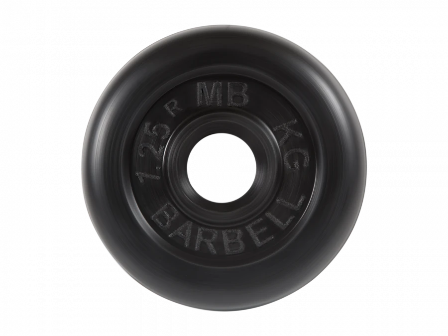 Rubber-Coated Standard Disc, Black, 31mm, 1.25kg - MB-PltB31-1.25