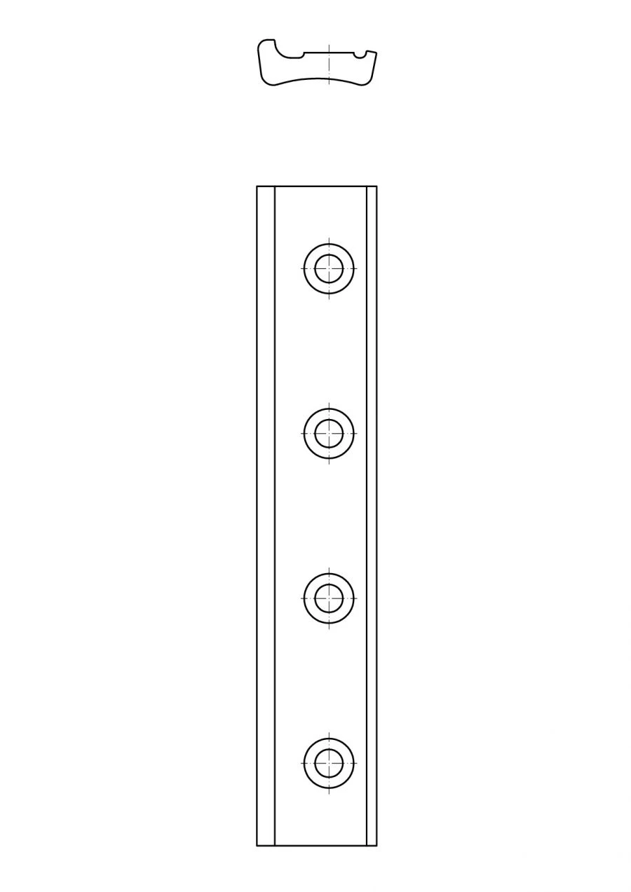 Internal Cover for Tram Groove Rails Tv60, Tv65, Tv62 (Project 501-121)