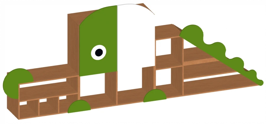 Crocodile Wall Unit S.06.98 - Versatile Storage Solution