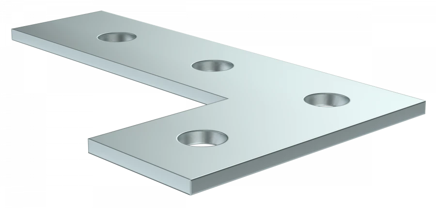 L-Shaped Connecting Plate for STRUT Profile EZ IEK CLM50D-PLS-150-40