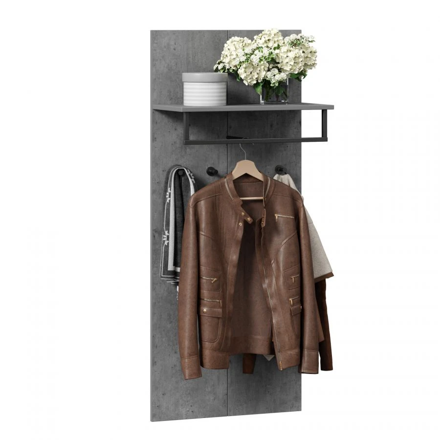 Wall-mounted Coat Rack Sydney LD.672080.000 M (Metropolitan Grey)