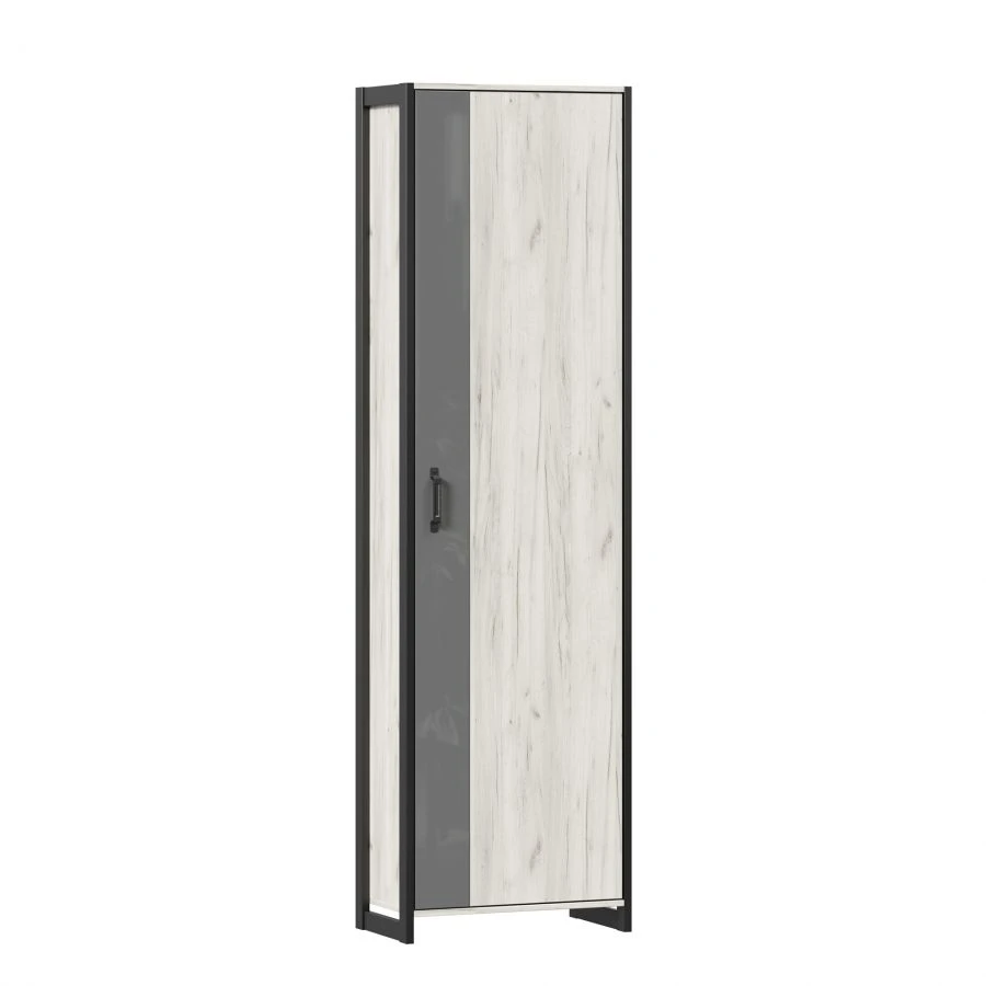 Techno LD.678320.000 One-Door Cabinet (Body) (White/Black Craft Oak)