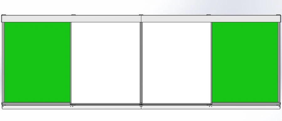 Sliding Rail System for Magnetic Marker and Chalk Boards "Standard