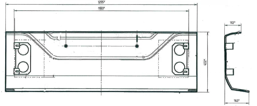 Fiberglass Bumper Panel 4238-50-5601210