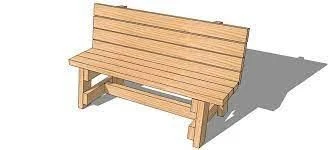 Wooden Bench with Backrest for Gardens and Changing Rooms