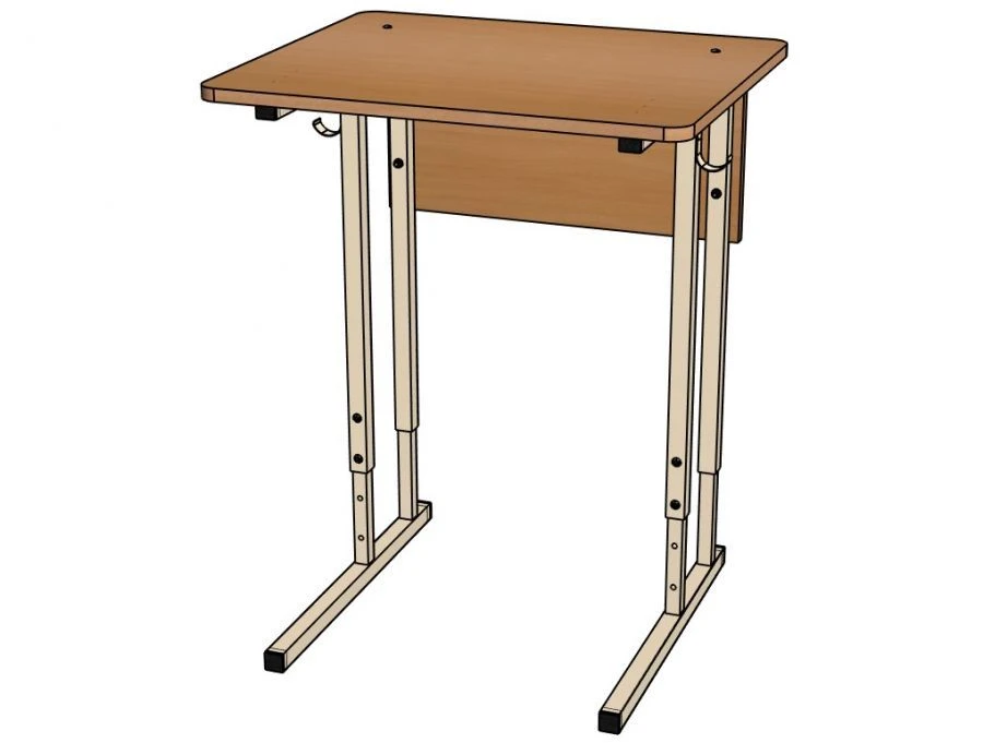 Height Adjustable Single Student Desk with Rounded Edges (SU01)
