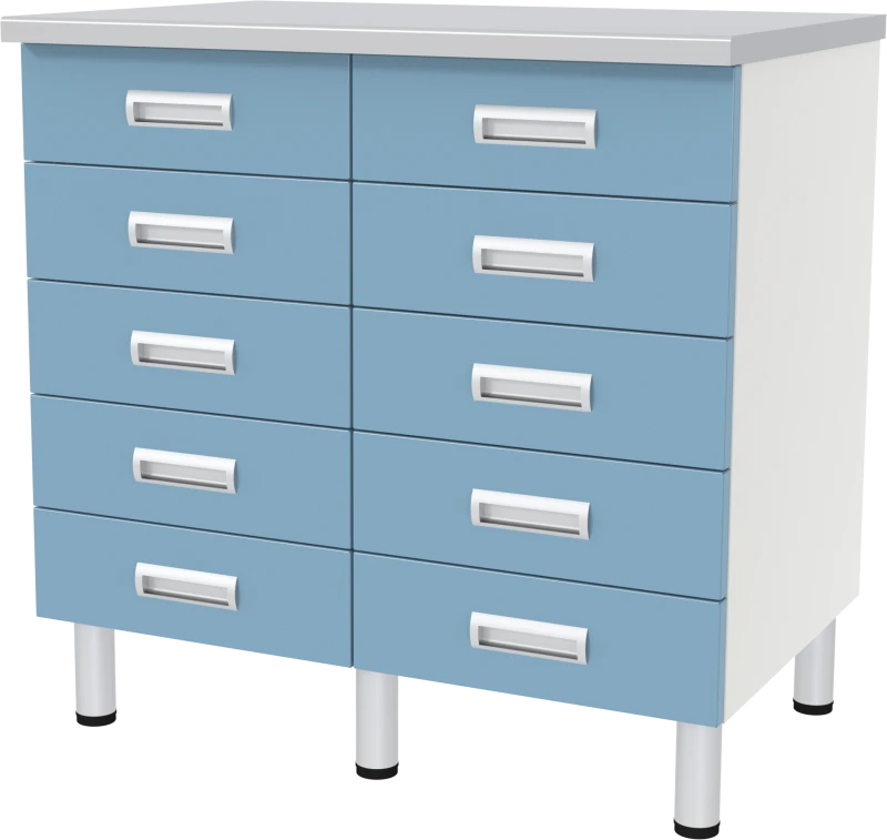 Laboratory Workbench with 10 Drawers, SL-03-MSK (SL-03-209)