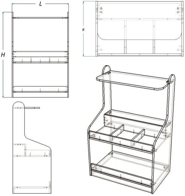 Toy Storage Furniture Counter (IMP Series)