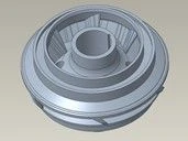 Floating Impeller DN1750, 0.68 Inch Shaft, NI-RST, No Washers