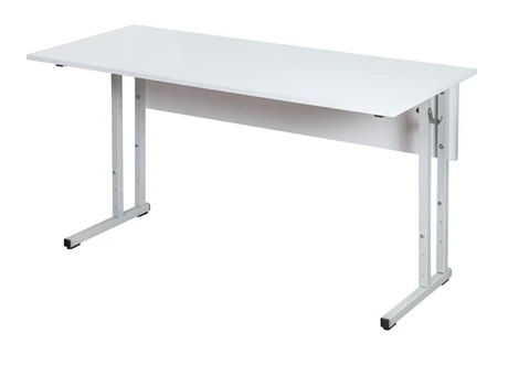 Adjustable Student Desk with Wooden Top on Metal Frame