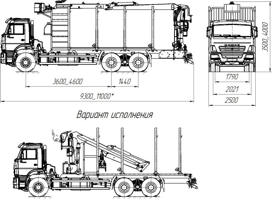 Timber Transport Truck with Crane 5908GA